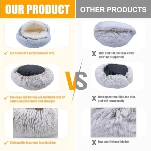 ZaneSun Calming Round Dog Beds &Cat Cave Bed - Image 4