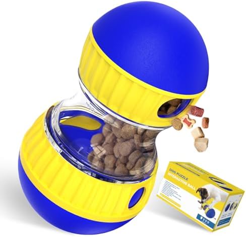BSISUERM Dog Treat Dispensing Puzzle Toy Adjustable Food Dispenser Slow Feeder by BSISUERM