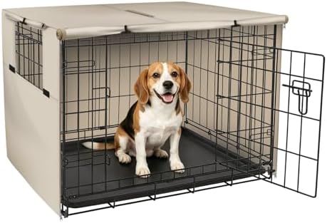 Explore Land Dog Crate Cover, 36 inches, Light Tan by ExploreLand