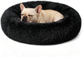 Calming Donut Dog Bed for Small Dogs, Anti-Anxiety Round Washable Plush Fluffy by Homeuslynn