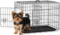 FDW | 24" Foldable Metal Dog Crate | Black | Cage by FDW