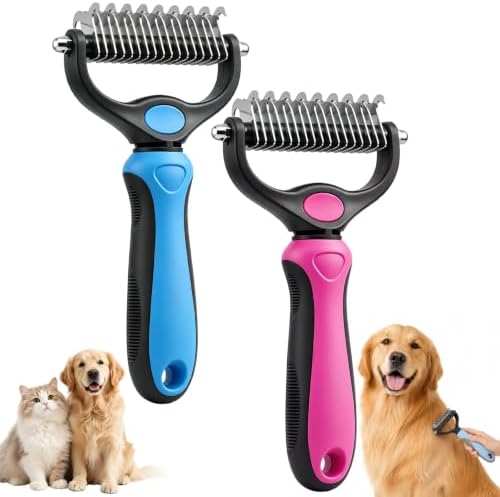 Deshedding Brush for Dogs and Cats, Undercoat Rake Pet Brush for Long Hair by Unknown