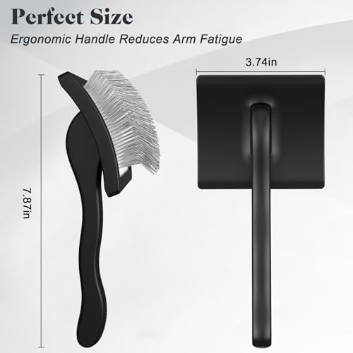 2PCS Slicker Brush for Dogs & Pet Comb, Professional Dog Grooming Brush - Image 6