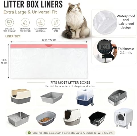 Jumbo litter box liners 30 Count Fits Most/Any Litter Boxes - Image 2