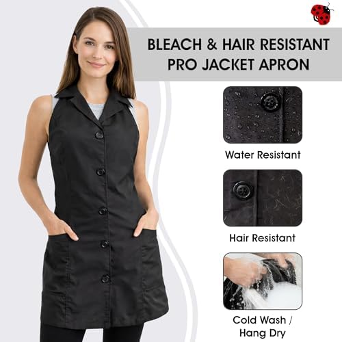 Ladybird Line 280 Black Pro Jacket Style Apron, 2 Front Pockets, Water Resistant - Image 2