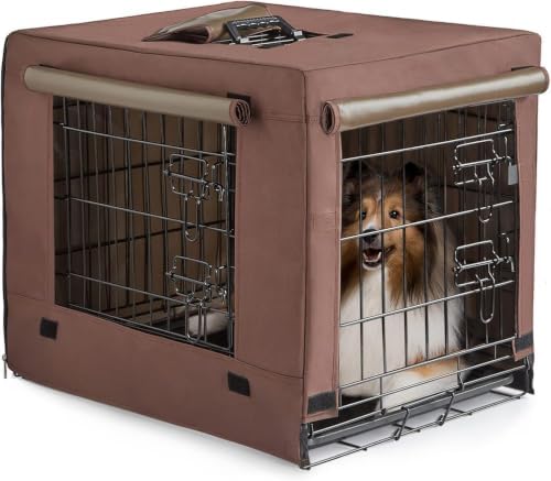 DONORO Dog Crates for Lareg Size Dogs Indoor Double Door Dog Kennels & Houses by DONORO