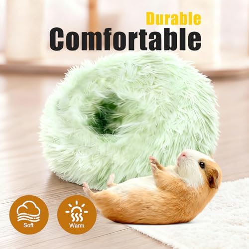 Guinea Pigs Bed Small Animal Bedding Donut-Shaped Burrowing Pet Bed Soft and - Image 3