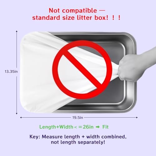 120 Count 26" x 11.8" Automatic Cat Litter Box Bags Compatible - Image 3