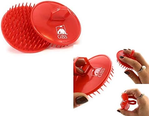 G.B.S Easy to Hold Hair Scalp Shampoo Brush Scrubber, 4 Black, 4 Red - Image 2