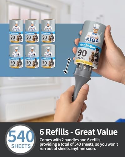 MR.SIGA Extra Sticky Lint Roller Pet Hair Remover - Image 5