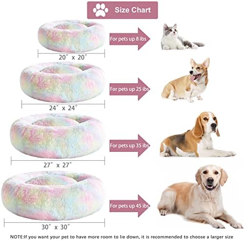 WNPETHOME Small Round Calming Dog Bed Cat Bed - Image 5