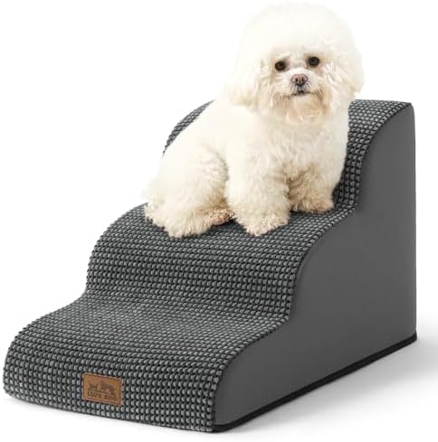 COZY KISS Dog Stair for Small Dog 15.7" H, 3 Step Pet Ramp for Couch by COZYKISS