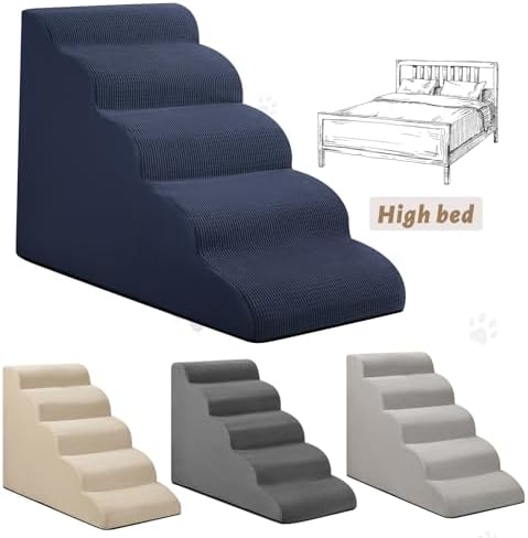 Aodisman Dog Stairs for High Bed, 5-Step Pet Ramp for Small Dogs and Cats - Image 7