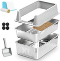 Stainless Steel Sifting Litter Box, XL Litter Boxes by Futam