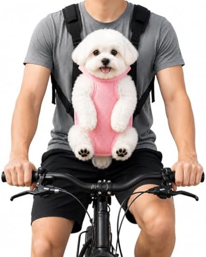 Pet Front Carrier for Small Dogs & Cats, Breathable Legs-Out Riding Carrier for by Inspack