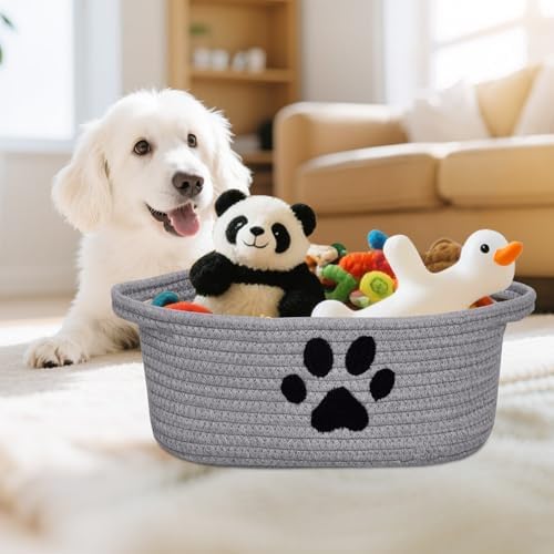 Small Woven Dog Toy Basket - Image 5