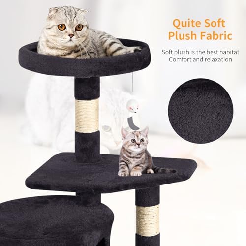 BestPet | 36" Cat Tree Tower | Dark Gray | Sturdy Multi-Level Cat Tree - Image 5