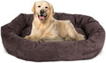 Majestic Pet Suede Calming Dog Bed, 40 Inch Large Round Washable by MajesticPet