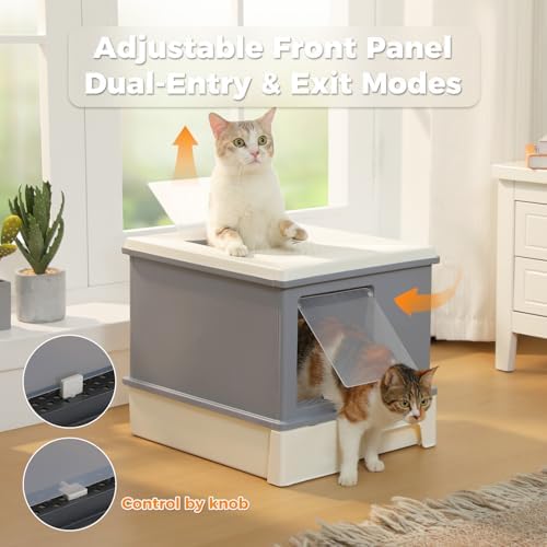MUTTROS 2 Pack, Enclosed Cat Litter Box - Image 5