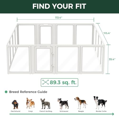 FXW AuraSpace Clear Acrylic Indoor Dog Playpen, 16 Panels - Image 6