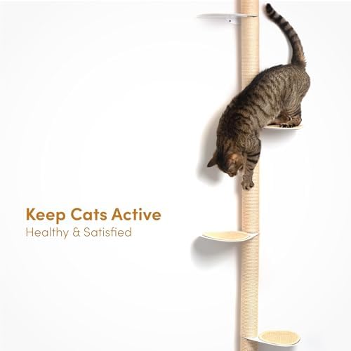 xympo 68" Tall Wall-Mounted Cat Tree – Modern Space-Saving Cat Shelf - Image 4
