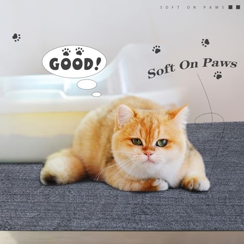 Tinideya 2 Pcs Corner Cat Litter Mat Waterproof Litter Box Mat - Image 7