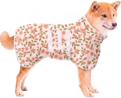 Fast‑Drying Dog Bathrobe, Absorbent Striped Pet Towel by PawSailor