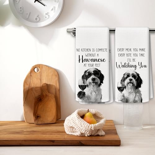 Dog Kitchen Towels Decor Set of 2 - Image 2
