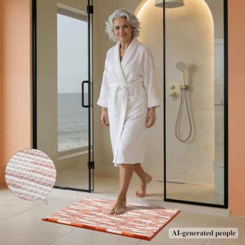 BSICPRO Bathroom Rugs Sets 2 Piece, Fall Bath Mat 20"x32"+16"x24" - Image 3