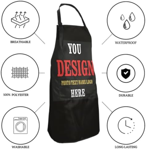 Sweetshow Cute Dog Apron with 2 Pockets and Adjustable Neck Waterproof Kitchen - Image 6