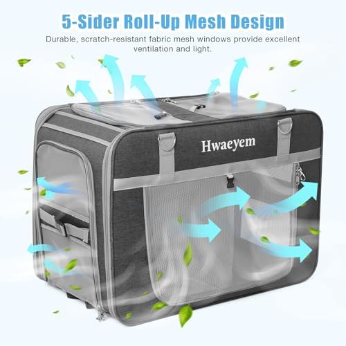 Rolling Extra Large Pet Cat Carrier - Image 5