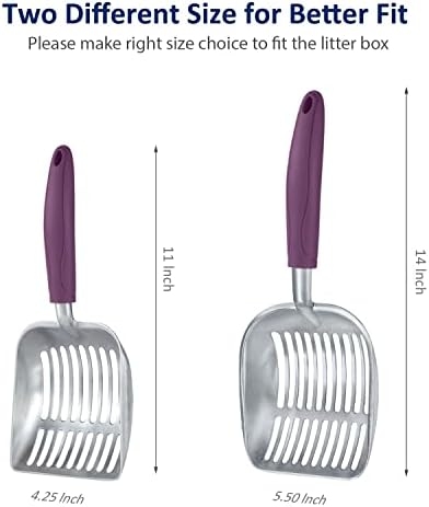 WePet Cat Litter Scoop, Aluminum Alloy Sifter, Kitty Metal Scooper, Deep Shovel - Image 3
