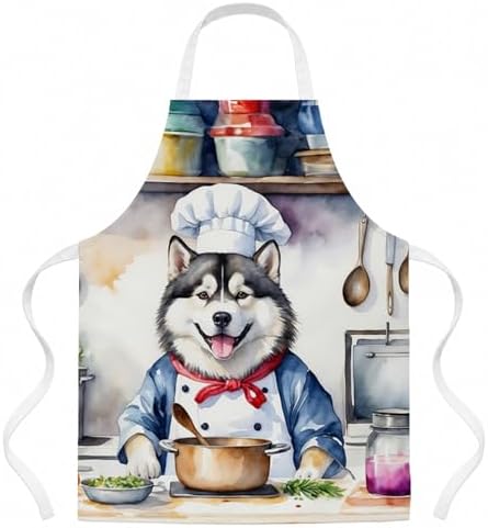 Caroline's Treasures Alaskan Malamute The Chef Apron Cooking Kitchen Server by CarolinesTreasures