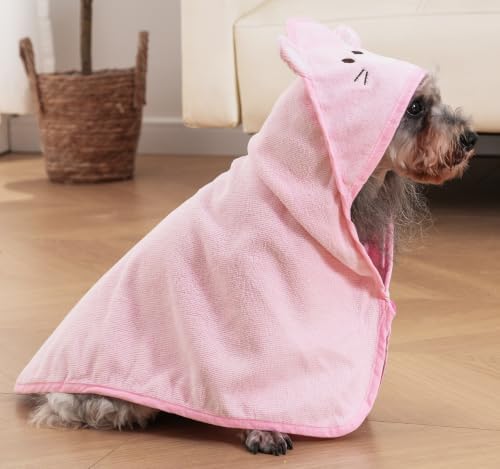 Dog Hooded Bathrobe Towel Fast Drying Absorbent Bath Warm Blanket - Image 6