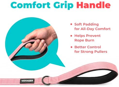 Best Pet Supplies Voyager Nylon Dog Leash - 6ft Pink - Image 5