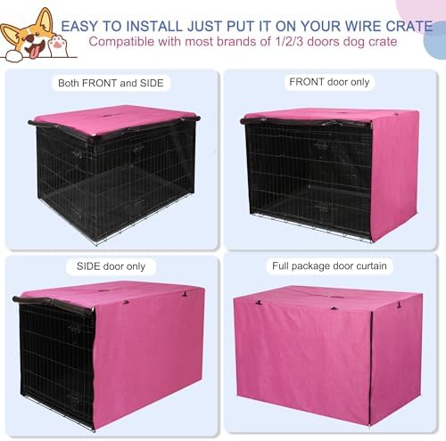 Deblue Dog Crate Cover, Durable Polyester Indoor Pet Kennel Cover - Image 6