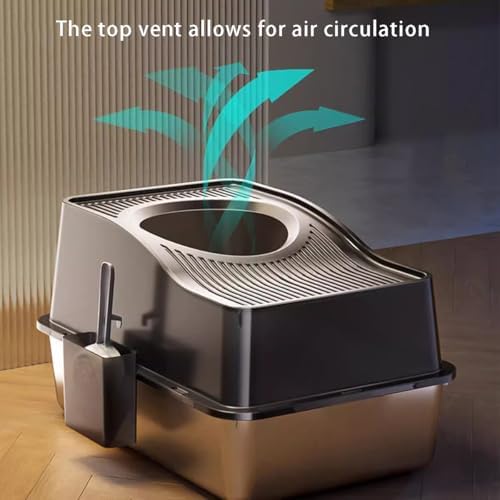 SOUJOY Stainless Steel Cat Litter Box - Image 5