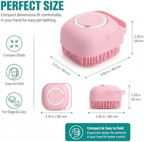 Soft Silicone Pet Bath Massage Brush - Image 2