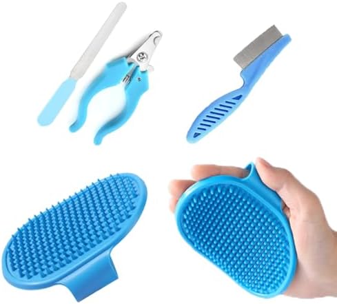 8PCS Dog Bath Supplies Set，Dog Washing Gloves，Shampoo Brush, Bath Supplies - Image 5