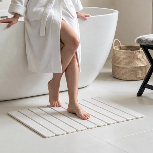 Stone Bath Mat Diatomaceous Earth Shower Mat Non-Slip Super Absorbent - Image 6
