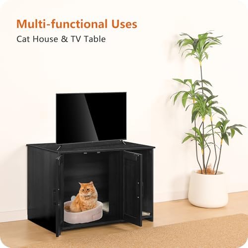 DWANTON Cat Litter Box Enclosure, - Image 3