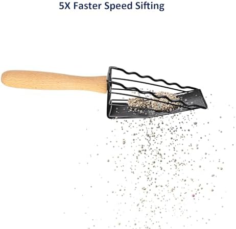 WePet Premium Metal Cat Litter Scoop, 5X Faster Speed Sifter, Heavy Duty Steel - Image 4