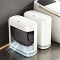 Bathroom Trash Can with Lid, 3 Gallon Small Slim Garbage Bin with by LumiHom