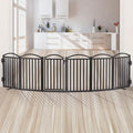 Malier Metal Freestanding Dog Gates, Outdoor Indoor Dog Fences, Extra Wide by Malier