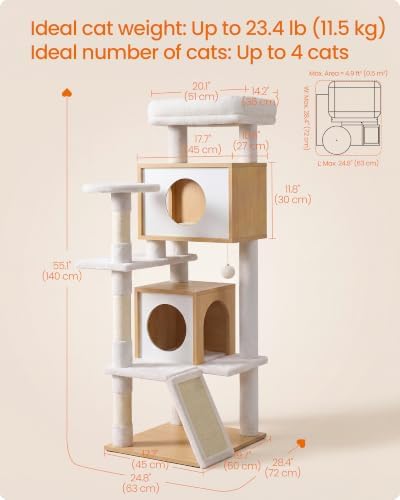 Feandrea Cat Tree, 5-Tier Cat Tower - Image 6