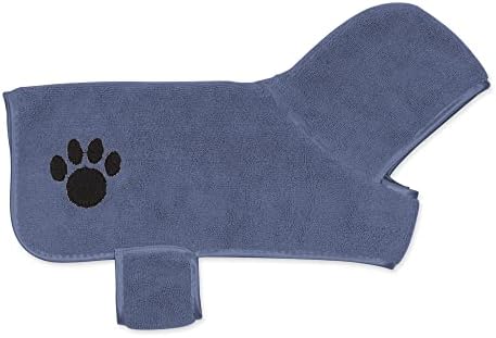 Bone Dry Pet Robe Collection, Embroidered Absorbent Microfiber Bath Robe by BoneDry