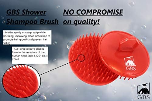 G.B.S Shampoo Scalp Massage Brush, Grooming Travel Effortless Glide Fine Tooth - Image 2