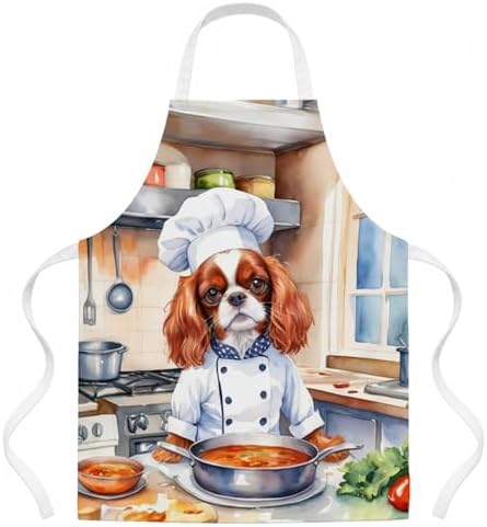 Caroline's Treasures Cavalier Spaniel The Chef Apron Cooking Kitchen Server by CarolinesTreasures