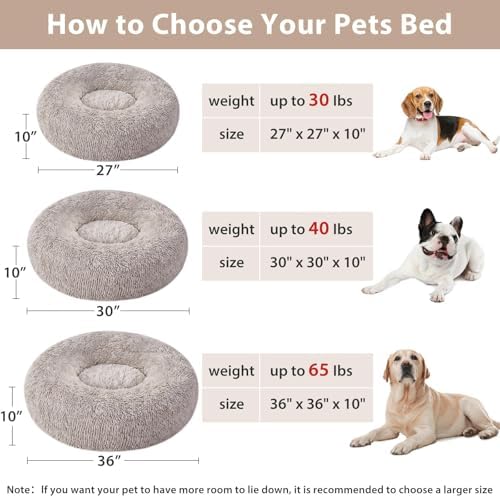 WNPETHOME Large Round Calming Dog Bed Cat Bed - Image 4