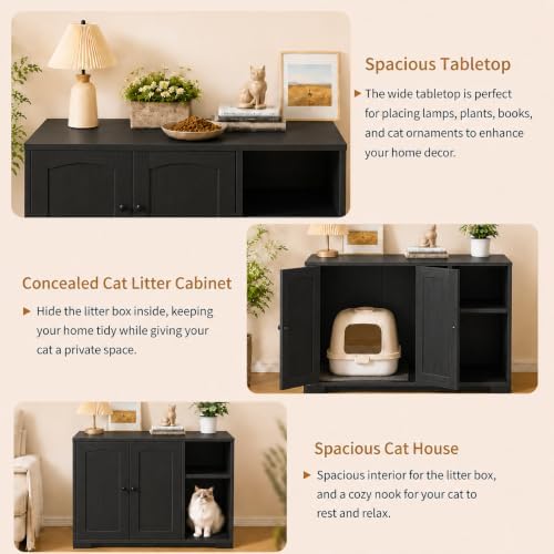 Garvee Cat Litter Box Enclosure, Large Cat House - Image 6
